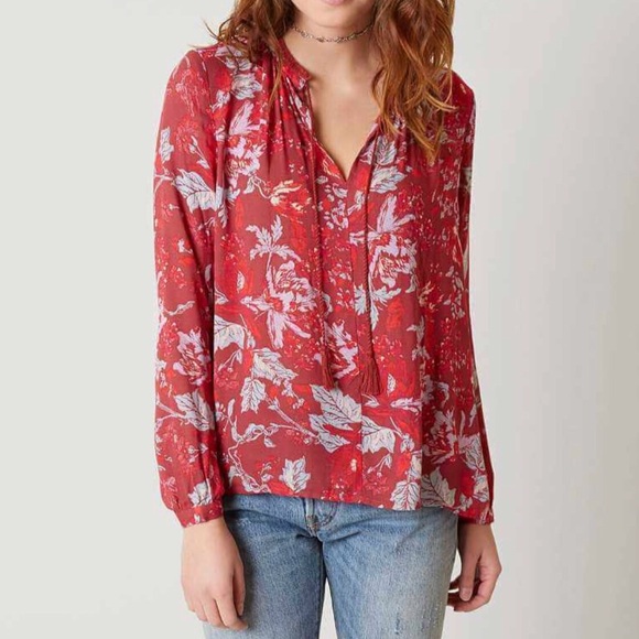 Lucky Brand Tops - Lucky Brand Sz M Floral Peasant Top EUC